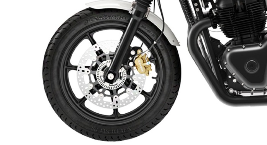 Royal Enfield Scarabel Padova veneto Continental GT motociclette ruota cerchi in lega pressofusi blacked out pneumatici tubeless