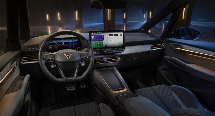 CUPRA Raval 2026 plancia infotainment Android 12,9 pollici e Virtual Cockpit