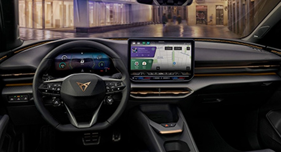 CUPRA Raval 2026 plancia infotainment Android 12,9 pollici e Virtual Cockpit