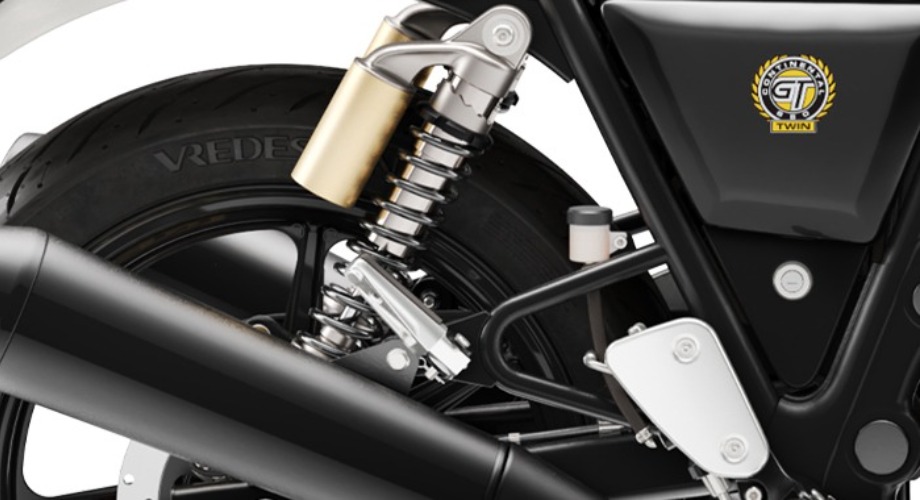 royal enfield scarabel padova continental gt moto sospensioni piggy-back comfort guida ammortizzatori