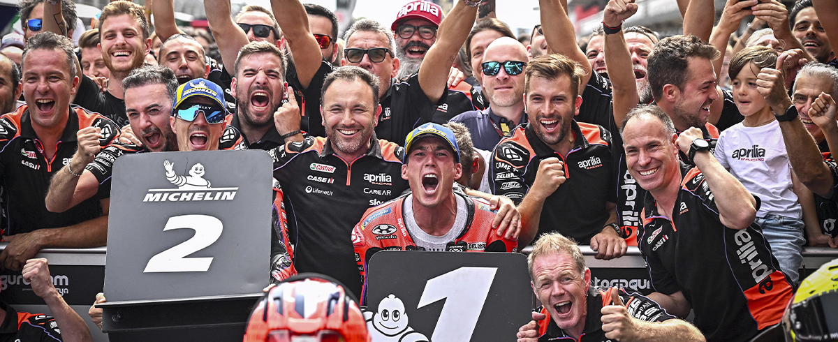 Moto GP Catalogna: storica doppietta Aprilia
