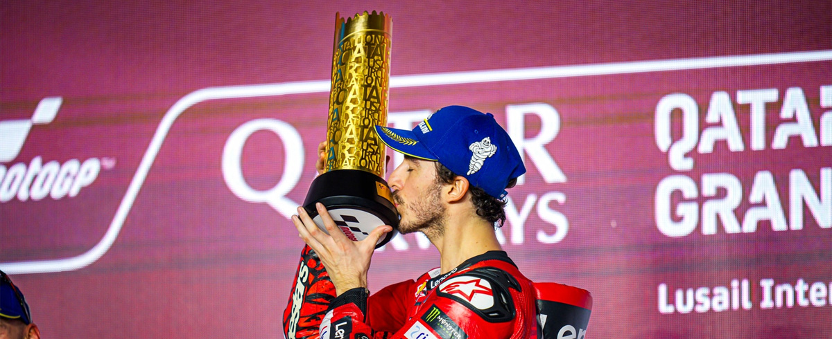 Trionfo Bagnaia nella gara inaugurale della stagione MotoGP 2024 a Lusail