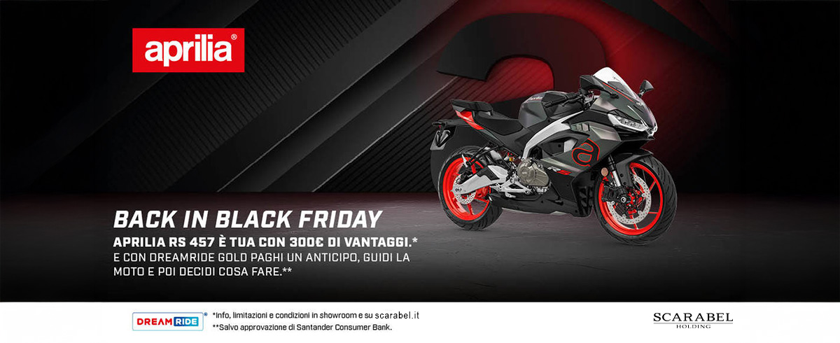 APRILIA RS 457 TUA CON 300€ DI VANTAGGI E CON DREAMRIDE GOLD E’ TUA A PARTIRE DA 3.600€