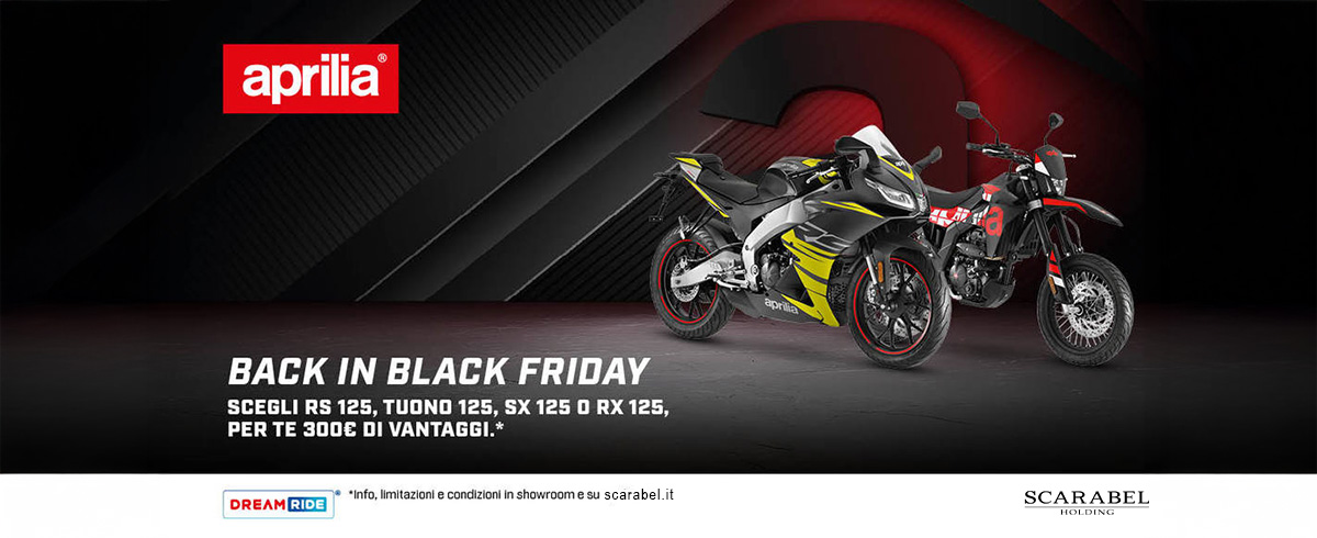 SCEGLI RS 125, TUONO 125, SX 125 O RX 125, PER TE 300€ DI VANTAGGI