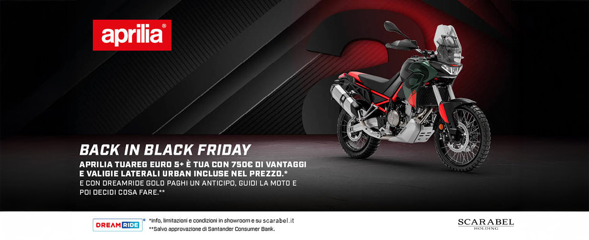 APRILIA TUAREG 660 E’ TUA CON 750€ DI VANTAGGI E VALIGIE LATERALI URBAN INCLUSE NEL PREZZO.